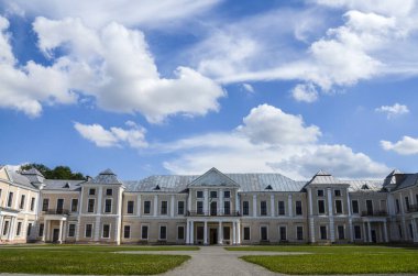 Ukrayna 'nın Ternopil bölgesindeki Chervonograd köyündeki eski şatonun harabelerine bakın.