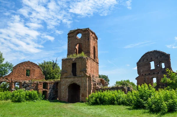 Vista Torre Ruínas Castelo Velho Aldeia Chervonograd Região Ternopil Ucrânia — Fotografia de Stock