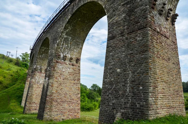 Ponte Ferroviária Viaduto Pedra Antiga Construída Época Império Austro Húngaro — Fotografia de Stock