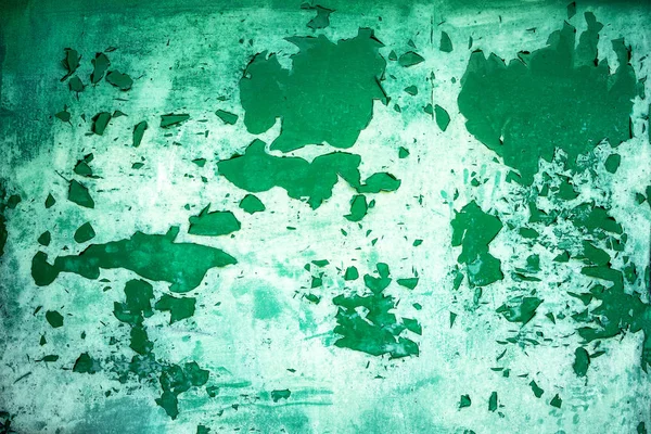 Tło z zielonego metalu drzwi z farbą peeling od starości — Zdjęcie stockowe
