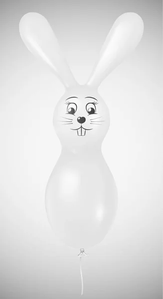 Sevimli beyaz şişme tavşan balonu