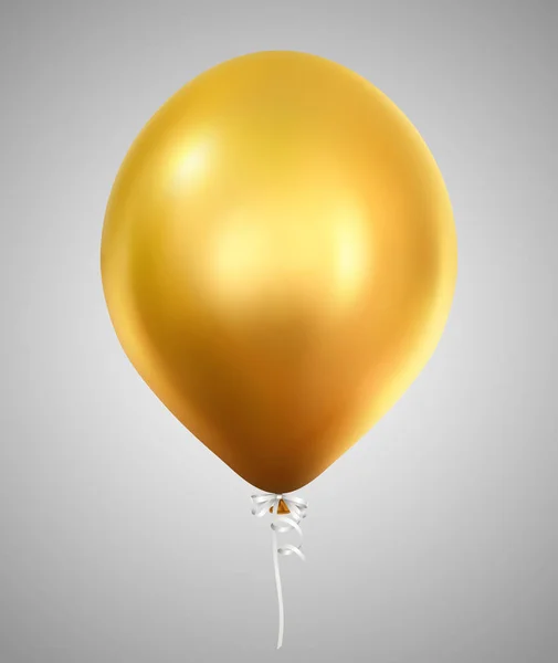 Gouden Opblaasbare Latex Ballon — Stockvector