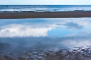 Deniz fırtınası görünümünü Hua Hin Beach Prachuab Khirikhan, Tayland geliyor