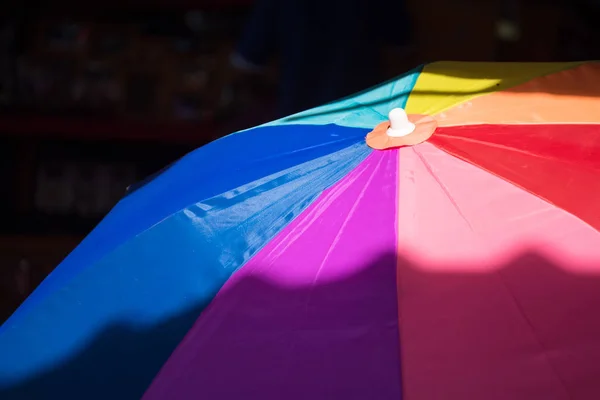 Parapluie Coloré Sur Marché Thaïlande — Photo