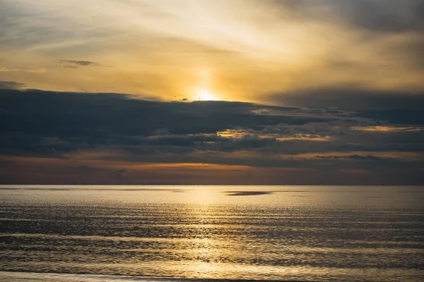 Vista Playa Hua Hin Prachuab Khirikhan Amanecer Por Mañana Tailandia — Foto de Stock