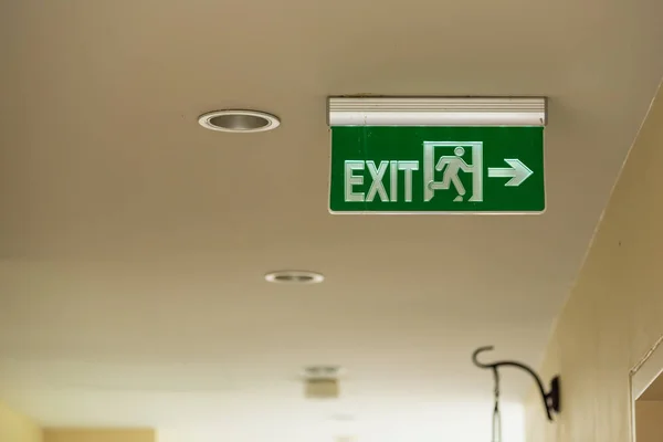 Fire Exit Light Sign Building — Stock Photo, Image