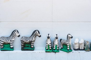 Zebra heykeli Tayland tanrısı için kurban adağı, tanrı oyuncağı, Tayland tanrısı için dua et.