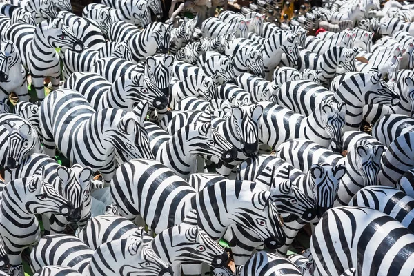 Zebra Oferta Sacrificial Estátua Para Deus Tailandês Brinquedo Deus Rezar — Fotografia de Stock