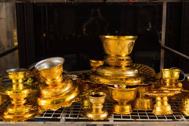 Kaide Tayland yaz tatil seyahat gezi ile altın ve gümüş tepsi