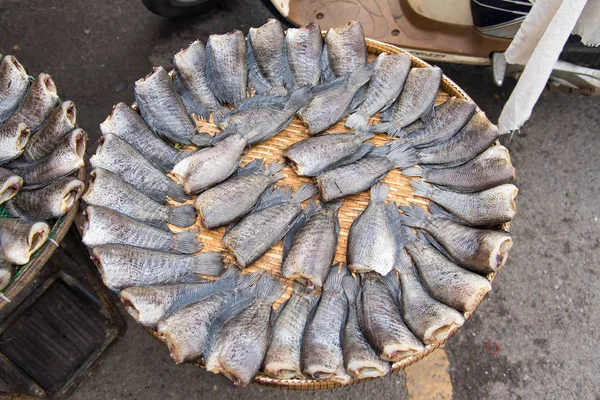 Dried salted fish in food market at Bangkok, Thailand