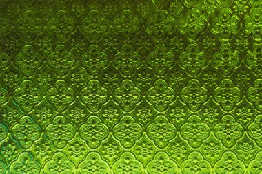 Ev pencere yeşil desen bardak Tay tarzı. Tayland