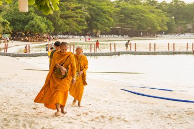 Rayong, Tayland - May, 12, 2019 : Tanımlanamayan isim budist mo
