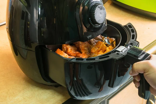 Chef Grill Bbq Chicken Legs Oven Air Fryer Healthy Cooking — Stock Photo, Image