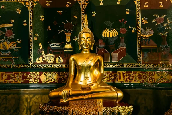 Аюттхая Таиланд Июля 2018 Года Золотой Будда Ват Фанан Чонг — стоковое фото