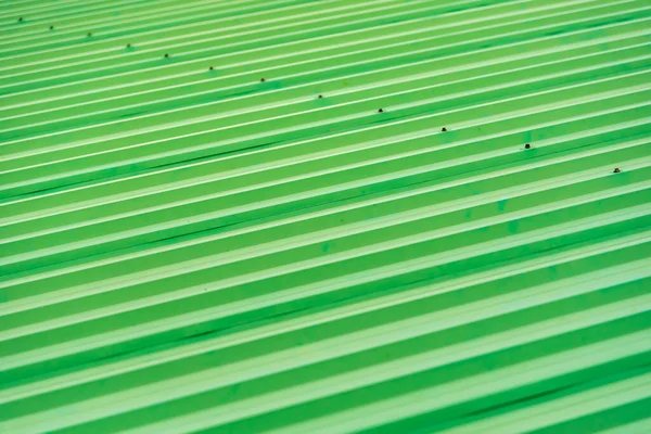 Verde Telhado Metal Pintado Como Fundo Abstrato — Fotografia de Stock
