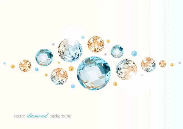 ダイヤモンドと真珠の抽象的な背景 — ストックベクタ