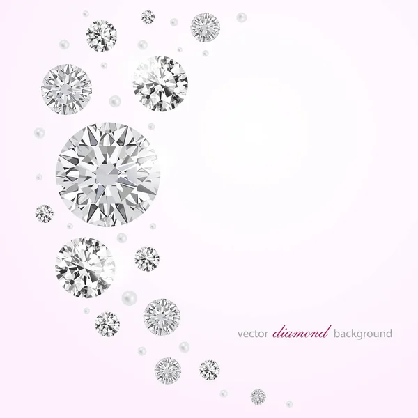 Fond Luxe Avec Diamants Perles Pour Design Moderne — Image vectorielle