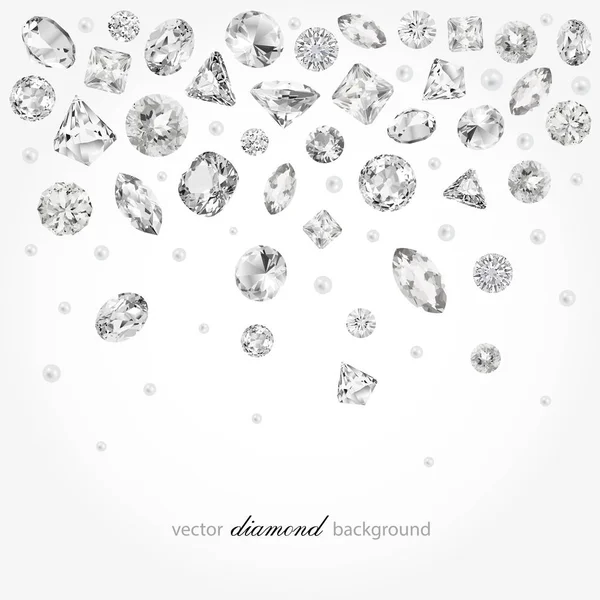 Abstract Background Falling Diamonds Graphic Design — Stock Vector