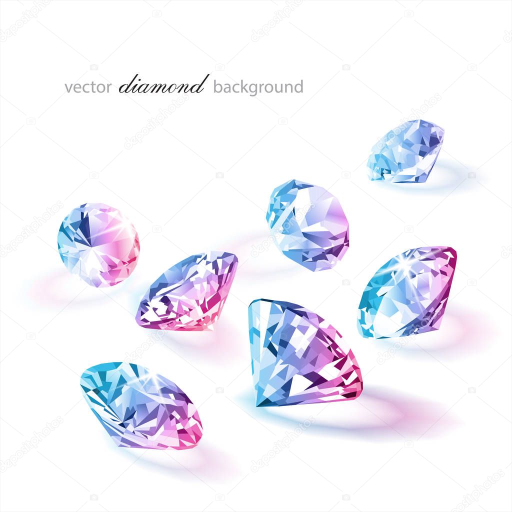 Luxury colorful background with vector diamonds for modern design