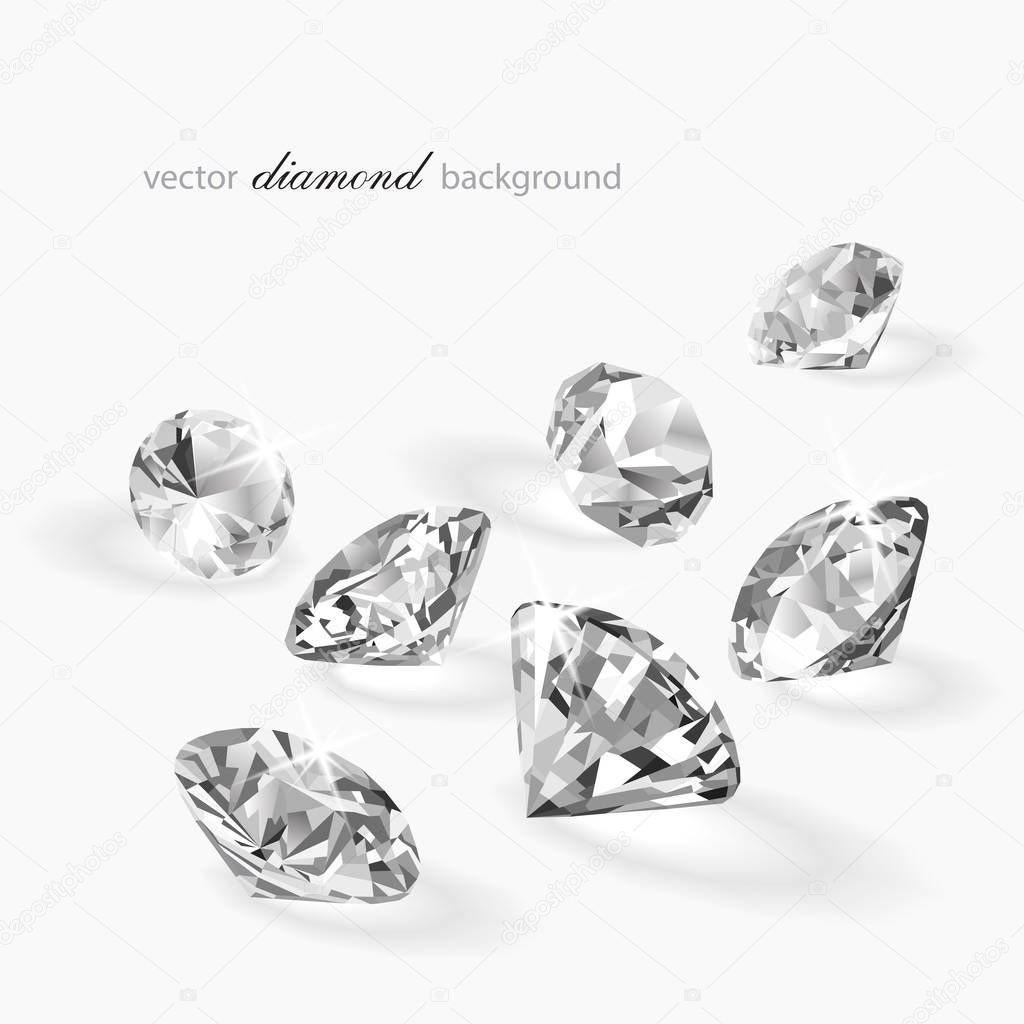 Luxury background with vector diamonds for modern design