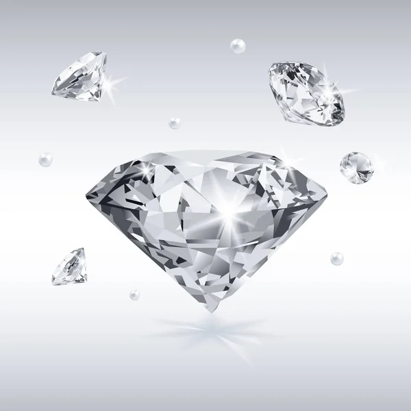 現代的なデザインのためのベクトルダイヤモンドと豪華な背景 — ストックベクタ