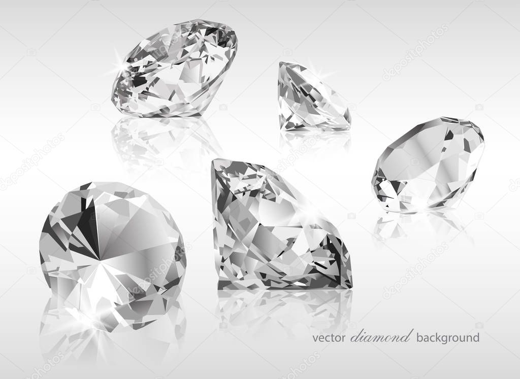 Luxury background with vector diamonds for modern design