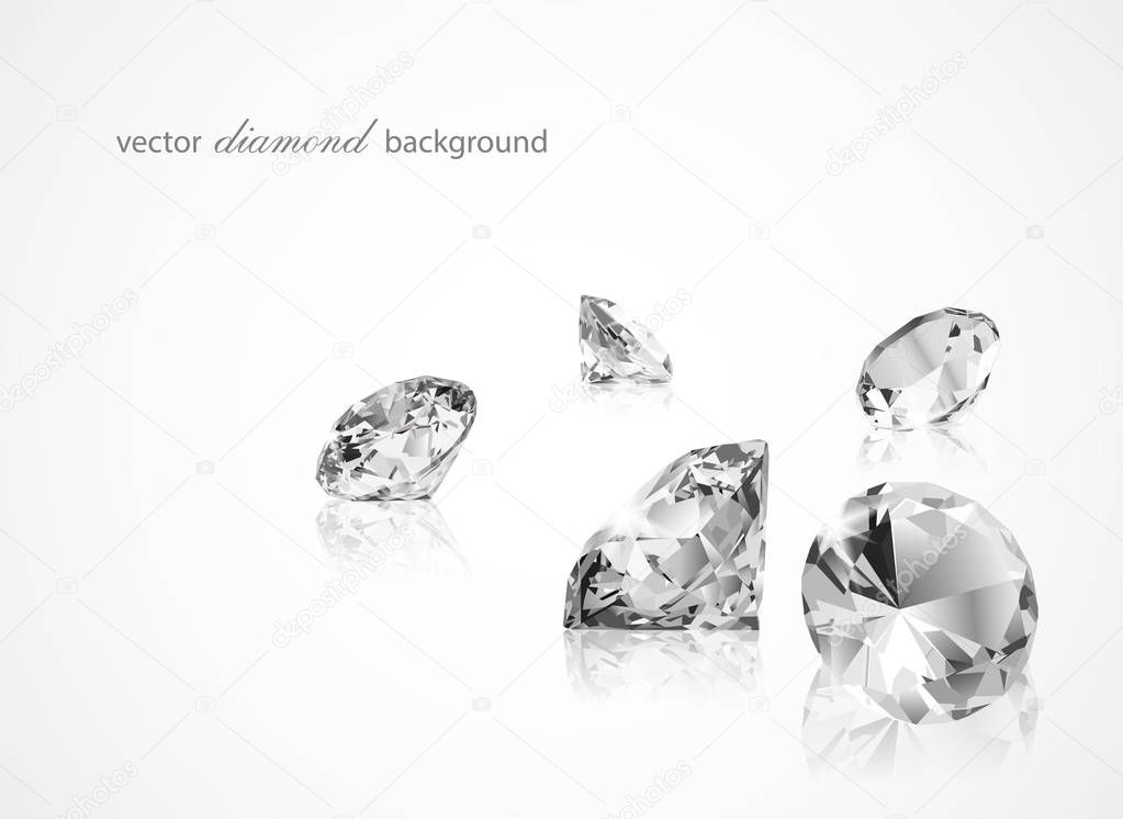 Luxury background with vector diamonds for modern design