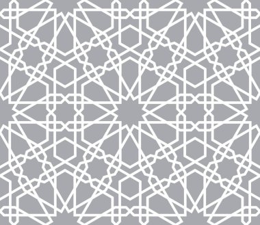 Oryantal Dikişsiz vektör deseni. Arka plan için Arapça geometrik süsleme