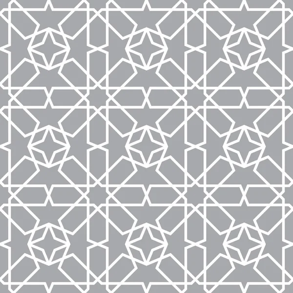 Oriental Seamless Vector Pattern Arabic Geometric Ornament Background — Stock Vector