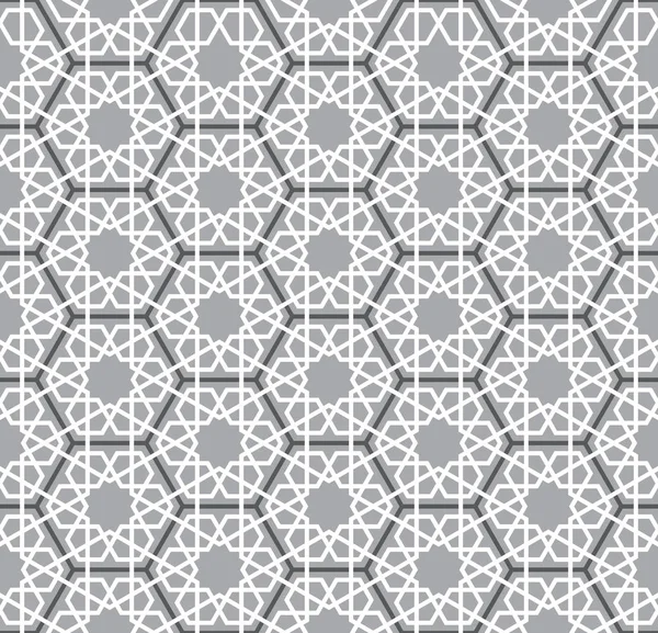 Oriental Seamless Vector Pattern Arabic Geometric Ornament Background — Stock Vector