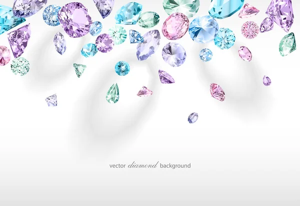Vector Luxury Colorful Background Diamonds Modern Design — Stock Vector