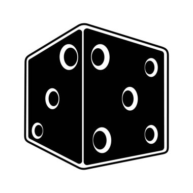 Perspektif Simgesi Casino Dice 3d.