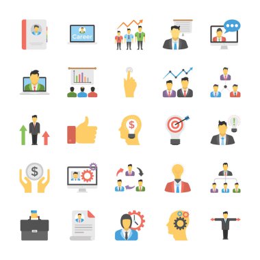 İnsan kaynakları düz Icon Pack