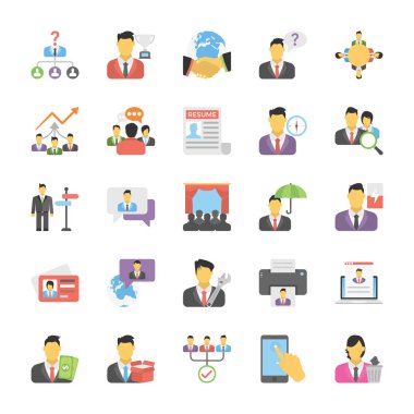 İnsan kaynakları Icons set 