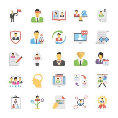 insan kaynakları Icon set