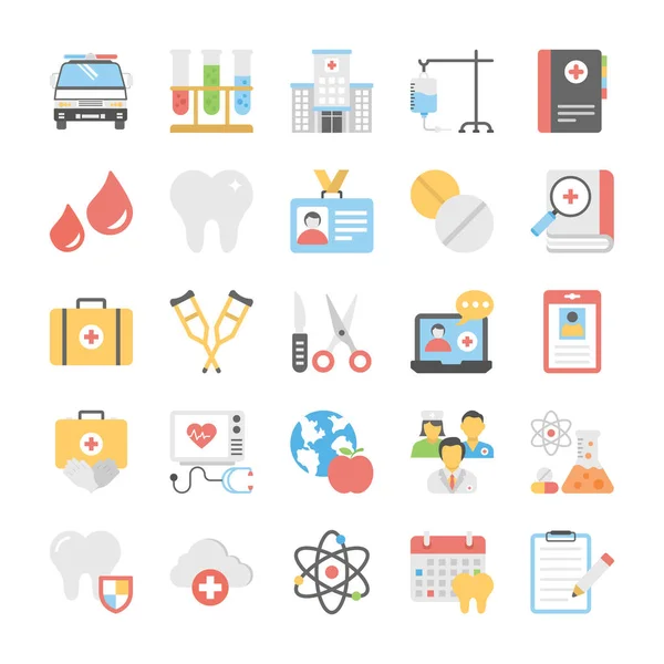 Healthcare Flat Vectors Set — Stock Vector