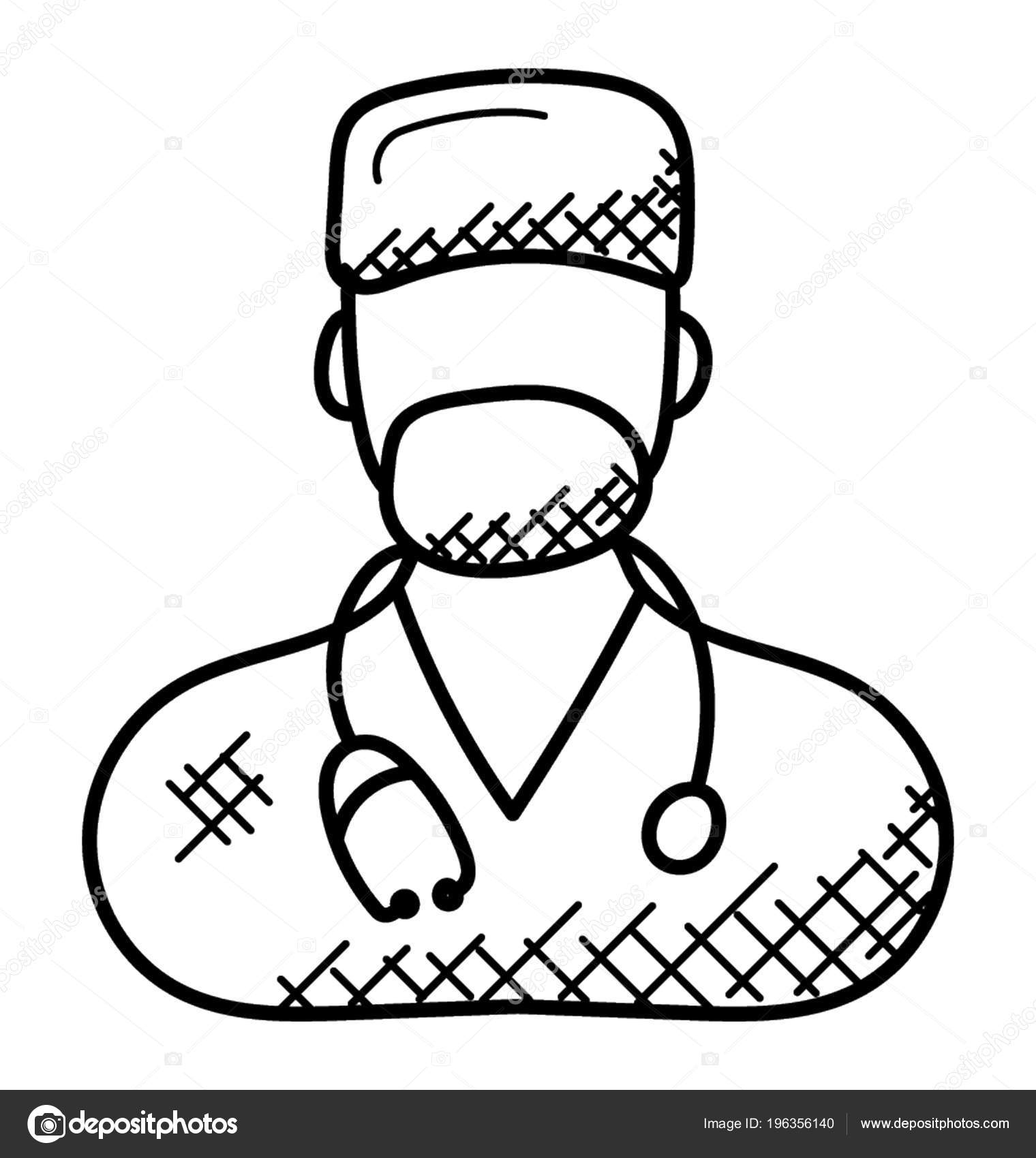 Male Avatar Wearing Stethoscope Represented Medical Practitioner Stock