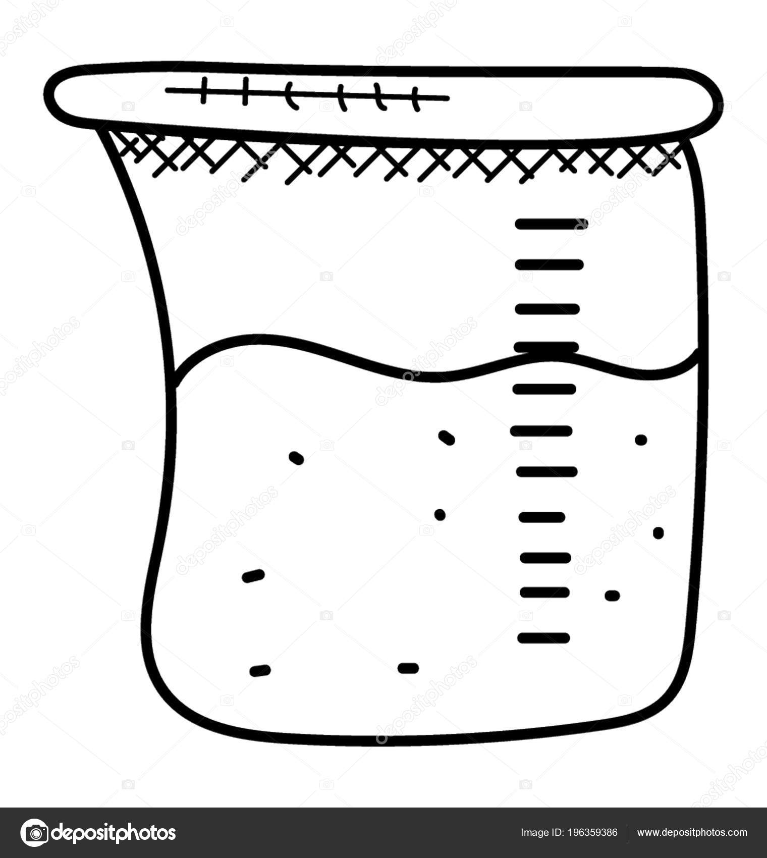 Glass Chemical Beaker Measurement Marks Stock Vector by ©creativestall