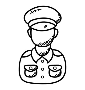 Bu polis memuru şapkalı bir altın rozet veya kalkan orta özellikleri