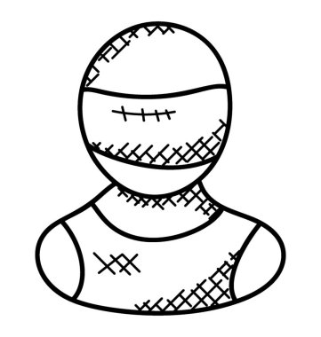 simgesi tasarım, beyzbol oyuncusu doodle