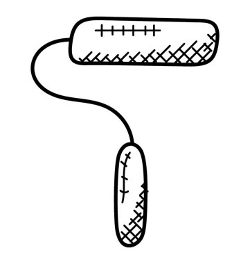 Bir duvar boyama fırça ile boya damlama 