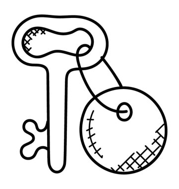 Retro anahtar tasarım bayraklarında Anahtarcı konsepti