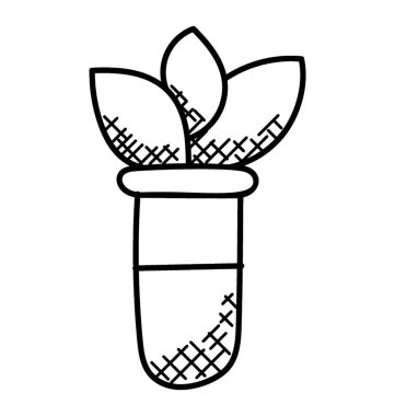 Laboratuvar cam ve bitki botanik deneme kavramı