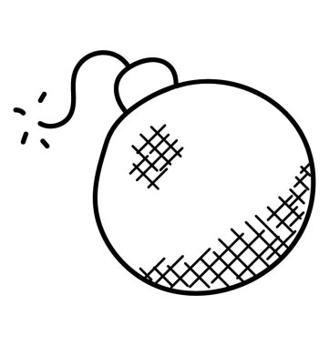 Sigorta, el bombası yanma ile bir retro tarzı bomba 