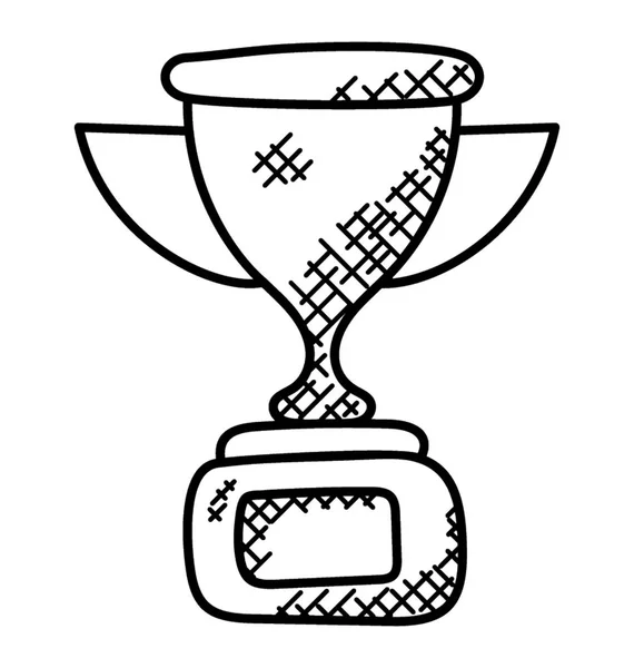 Uma Taça Ouro Representando Troféu Para Vencedor —  Vetores de Stock
