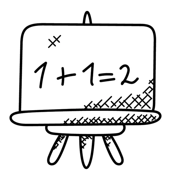 ホワイト ボード 数学合計または計算上の方程式 — ストックベクタ