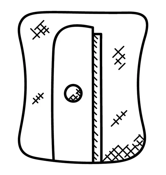 Doodle Icon Design Des Bleistiftspitzer — Stockvektor