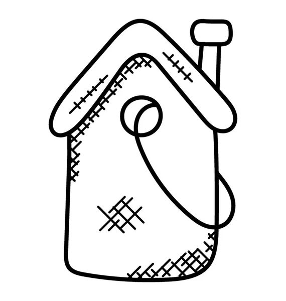 Dům Klíčenka Doodle Ikonu Design — Stockový vektor