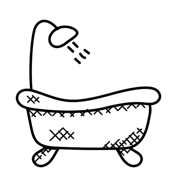 Іконка Дизайну Ванни Душу Купання Спа — стоковий вектор