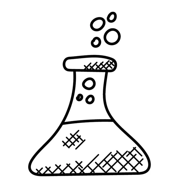 Conceito Reação Química Frasco Líquido Fervente —  Vetores de Stock